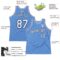 Custom Light Blue White-Navy Authentic Throwback Basketball Jersey