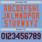 Custom Light Blue Navy-Orange Authentic Throwback Basketball Jersey