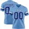LightBlue0860 Custom Light Blue Royal-White Authentic Football Jersey