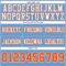 LightBlue0862-3 Custom Light Blue Orange-White Authentic Football Jersey