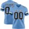 LightBlue0870 Custom Light Blue Navy-White Authentic Football Jersey