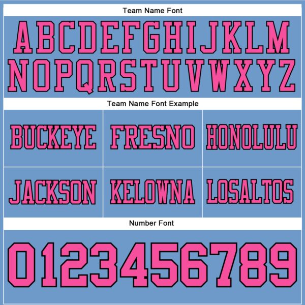 Custom Light Blue Pink-Black Authentic Football Jersey