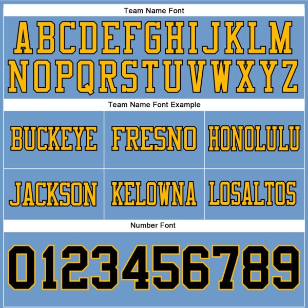 Custom Light Blue Black-Gold Authentic Football Jersey