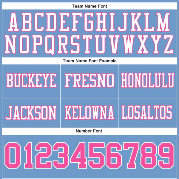Custom Light Blue Pink-White Authentic Football Jersey