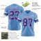 LightBlue0882-2 Custom Light Blue Purple-White Authentic Football Jersey