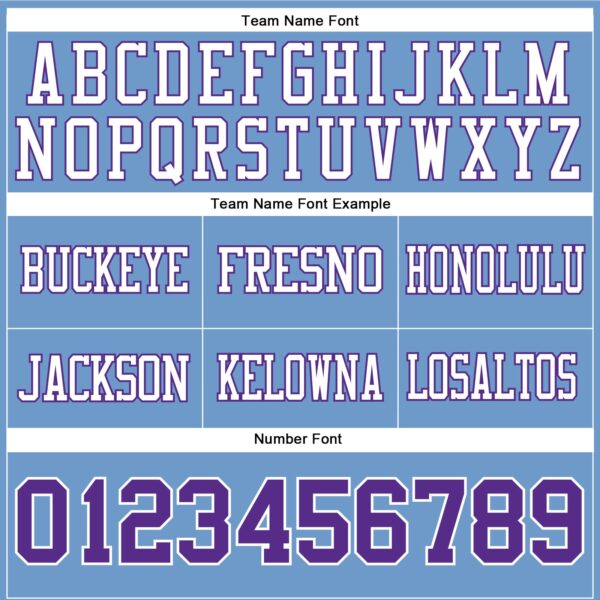 Custom Light Blue Purple-White Authentic Football Jersey