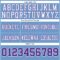 LightBlue0882-3 Custom Light Blue Purple-White Authentic Football Jersey
