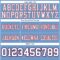 LightBlue0884-3 Custom Light Blue White Royal-Red Authentic Football Jersey