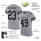 Custom Light Gray Black Mesh Authentic Football Jersey
