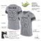 LightGray0012-1 Custom Light Gray Gray-Black Mesh Authentic Football Jersey