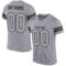 LightGray0012 Custom Light Gray Gray-Black Mesh Authentic Football Jersey