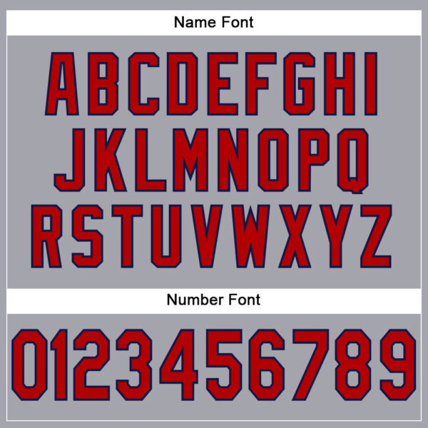 LightGray0016-3 Custom Light Gray Red-Navy Mesh Authentic Football Jersey