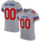 LightGray0017 Custom Light Gray Red-Royal Mesh Authentic Football Jersey