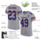 LightGray0018-1 Custom Light Gray Royal-Orange Mesh Authentic Football Jersey