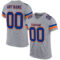 LightGray0018 Custom Light Gray Royal-Orange Mesh Authentic Football Jersey