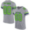 LightGray0019 Custom Light Gray Neon Green-Navy Mesh Authentic Football Jersey