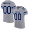 LightGray0021 Custom Light Gray Navy-Powder Blue Mesh Authentic Football Jersey