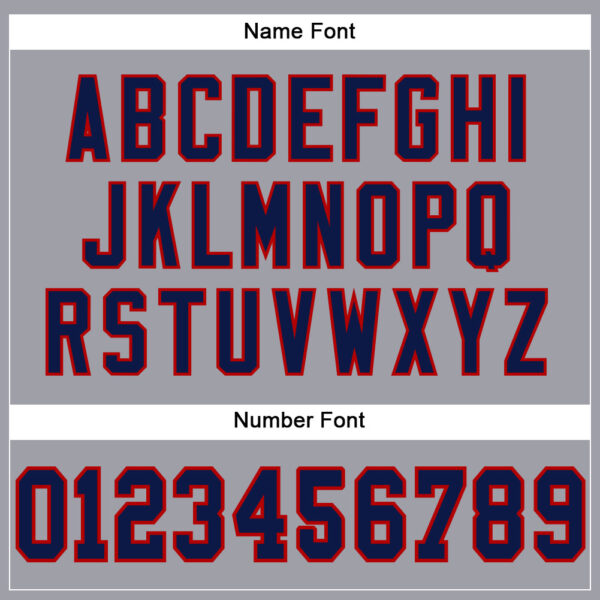 LightGray0026-3 Custom Light Gray Navy-Red Mesh Authentic Football Jersey