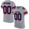 LightGray0026 Custom Light Gray Navy-Red Mesh Authentic Football Jersey