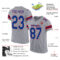 LightGray0029-1 Custom Light Gray Royal-Red Mesh Authentic Football Jersey