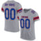 LightGray0029 Custom Light Gray Royal-Red Mesh Authentic Football Jersey