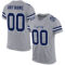 Custom Light Gray Navy-White Mesh Authentic Football Jersey