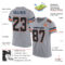 LightGray0034-1 Custom Light Gray Black-Powder Blue Mesh Authentic Football Jersey