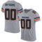 LightGray0034 Custom Light Gray Black-Powder Blue Mesh Authentic Football Jersey