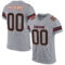 LightGray0035 Custom Light Gray Black-Crimson Mesh Authentic Football Jersey