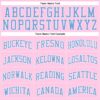 Custom Light Pink Light Blue-White Authentic Throwback Basketball Jersey