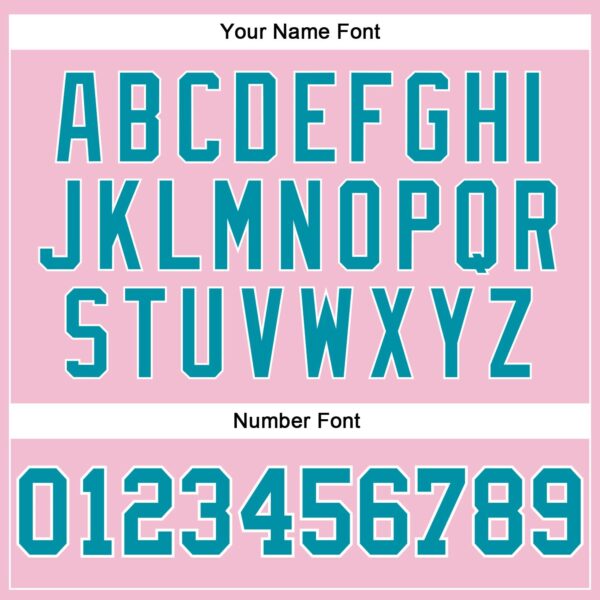 Custom Light Pink Teal-White Authentic Throwback Basketball Jersey