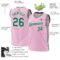 Custom Light Pink Kelly Green-White Authentic Throwback Basketball Jersey