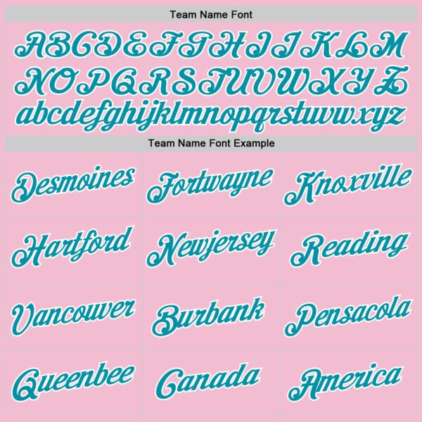 Custom Light Pink Teal-White Authentic Throwback Basketball Jersey