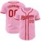 Custom Light Pink Red Authentic Baseball Jersey