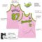 Custom Light Pink Neon Green-Black Authentic Throwback Basketball Jersey
