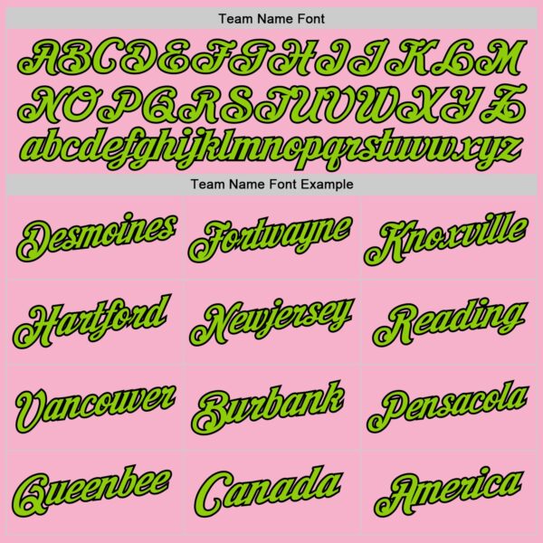 Custom Light Pink Neon Green-Black Authentic Throwback Basketball Jersey