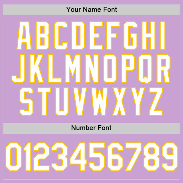 Custom Light Purple White-Yellow Authentic Baseball Jersey