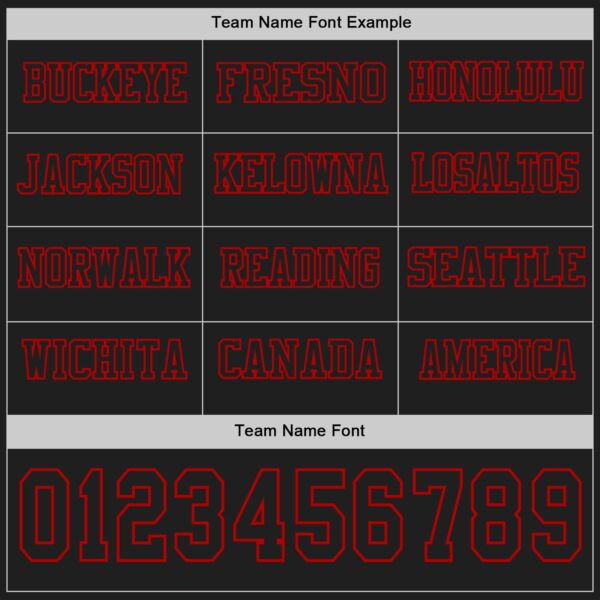 Custom Black Red Long Sleeve Authentic Football Jersey