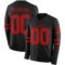 LongSleeve0419 Custom Black Red Long Sleeve Authentic Football Jersey