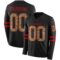 LongSleeve0421 Custom Black Camo-Red Long Sleeve Authentic Football Jersey