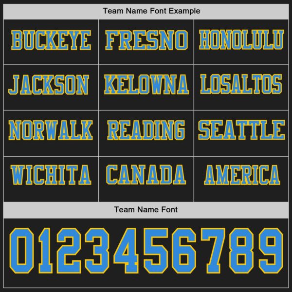 Custom Black Powder Blue-Yellow Long Sleeve Authentic Football Jersey