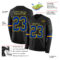 LongSleeve0425-1 Custom Black Royal-Yellow Long Sleeve Authentic Football Jersey