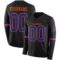 LongSleeve0426 Custom Black Royal-Orange Long Sleeve Authentic Football Jersey