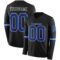 LongSleeve0428 Custom Black Royal-Gray Long Sleeve Authentic Football Jersey