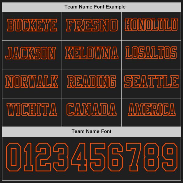 Custom Black Orange Long Sleeve Authentic Football Jersey