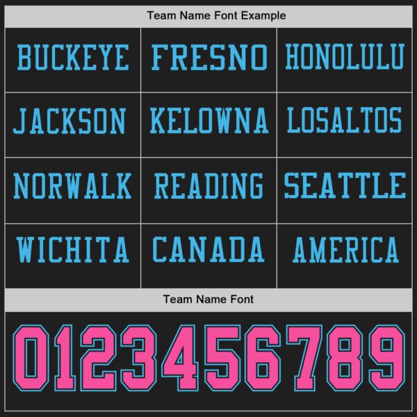 Custom Black Pink-Sky Blue Long Sleeve Authentic Football Jersey