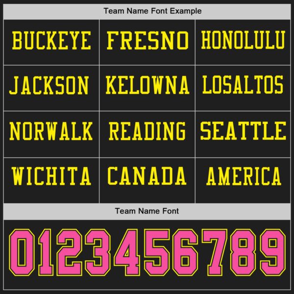 Custom Black Pink-Light Yellow Long Sleeve Authentic Football Jersey