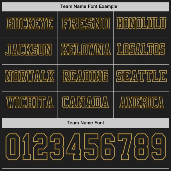 Custom Black Old Gold Long Sleeve Authentic Football Jersey