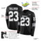LongSleeve0456-1 Custom Black White-Gray Long Sleeve Authentic Football Jersey
