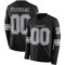 LongSleeve0457 Custom Black Gray Long Sleeve Authentic Football Jersey